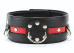 Черно-красный ошейник на пряжке (Цвет: черный с красным)