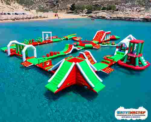 Большой надувной аквапарк «Фруктовый бум» с горками 31×27×5