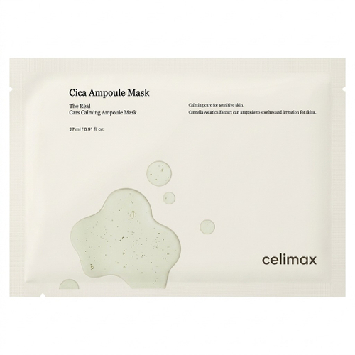 Успокаивающая тканевая маска с экстрактом центеллы Celimax The Real Cica Calming Ampoule Mask, 27мл