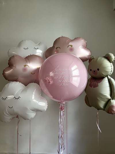 Набор на Выписку Девочки 12 с облачками