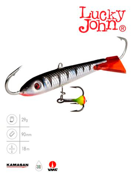 Балансир Lucky John CLASSIC 9 с тр. 85мм/12HRT блистер