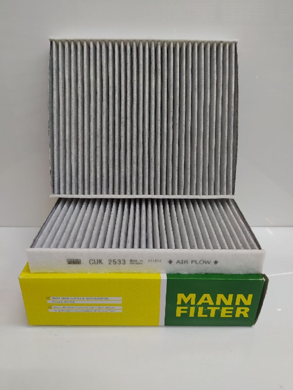 Фильтр салонный угольный MANN-FILTER CUK25332 для BMW (к-т 2шт)