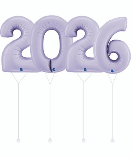 Набор цифр "2026 в фиолетовом" 102 см 4 шт