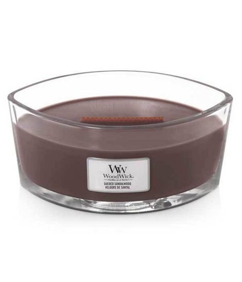 Замша и сандаловое дерево, ароматическая свеча эллипс, WoodWick