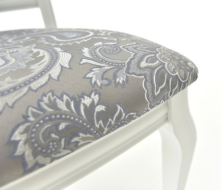 Стул Аврора Кабриоль, Белый с патиной серебро