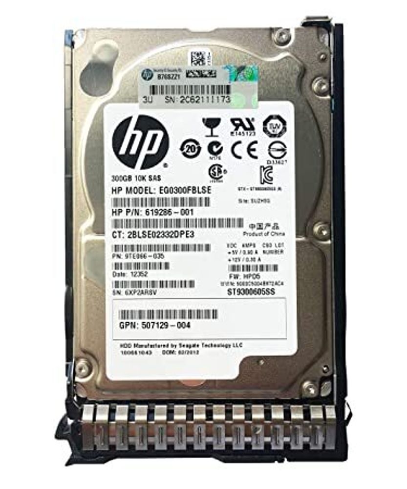 Жесткий диск HP 300GB, 3G, SAS, 10K RPM, SFFDP EG0300FBLSE