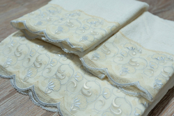 Набор полотенец 3 шт Sandri Lace 5 шампань