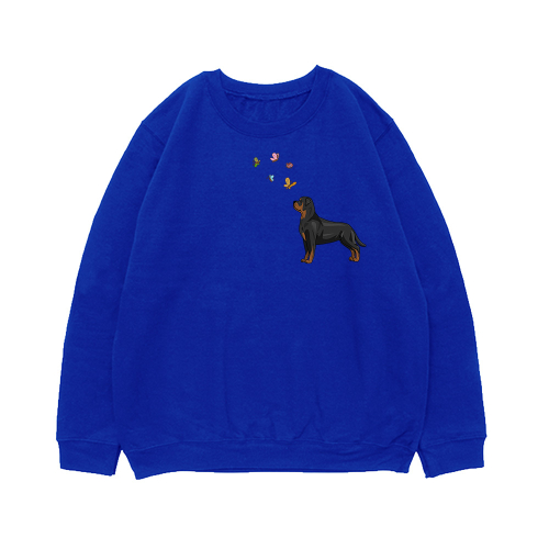 Свитшот "Ротвейлер и бабочки"