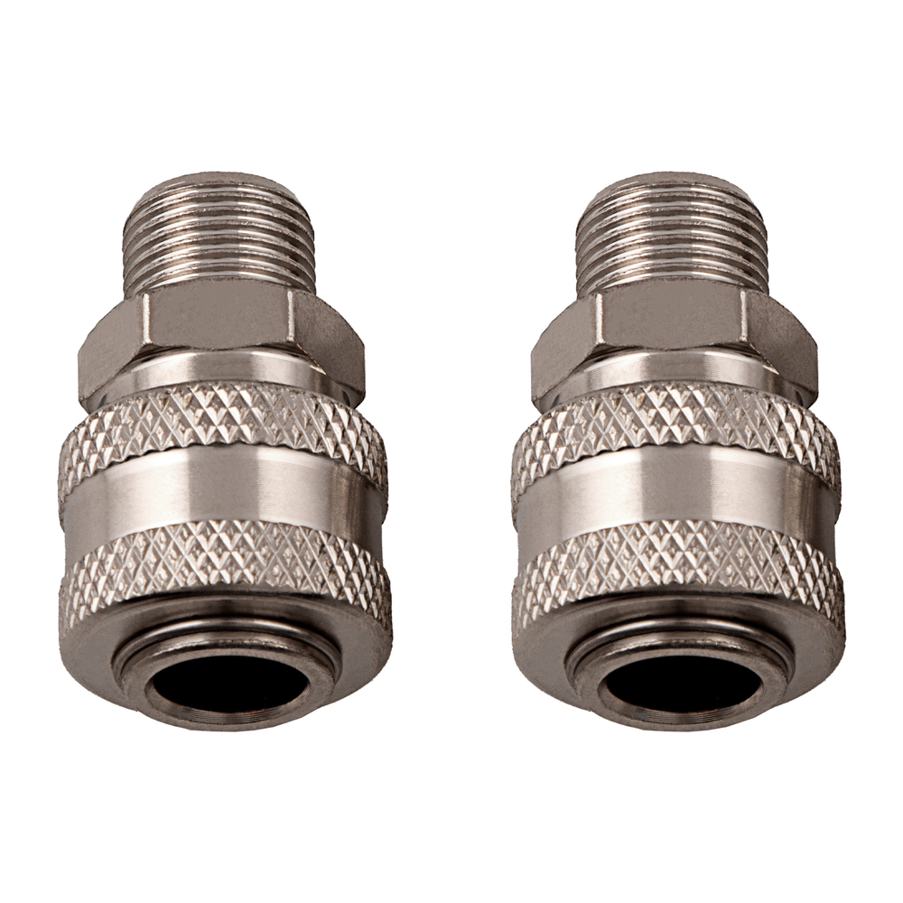 Муфта универсальная быстросъемная ("мама") 3/8, внешняя резьба, 2 шт, Stels