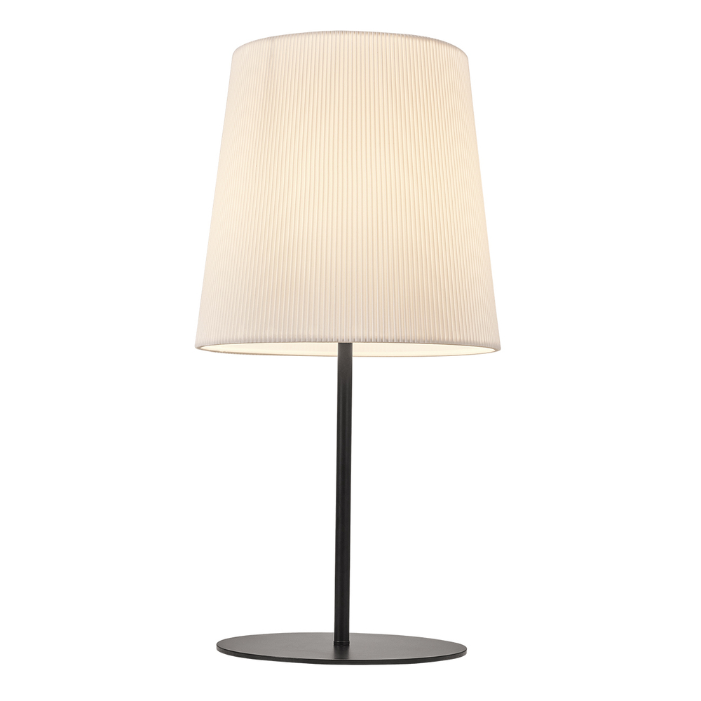 Настольный светильник 1х40Вт Е27, металл/ткань, черный/белый