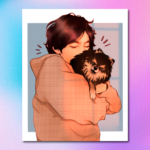 Арт принт / art.lior / BTS / Тэхён и Ёнтан #1