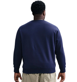 Мужская теннисная кофта Nike Club Fleece Crew - obsidian/white