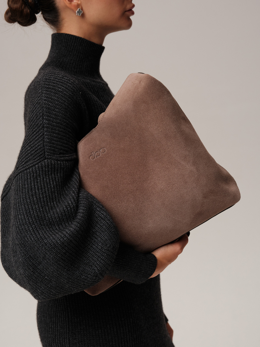 Замшевая сумка хобо DBR 31156 капучино