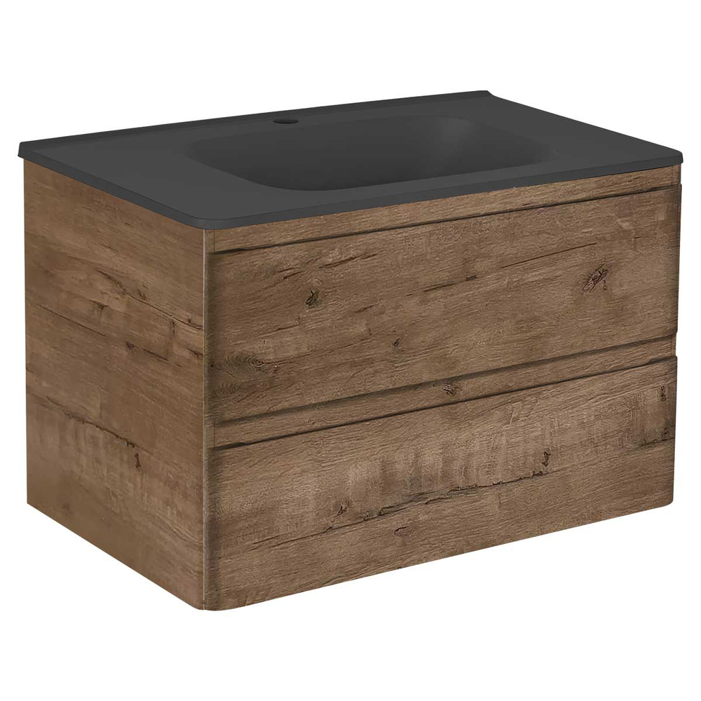 Тумба под раковину Vincea Vico 800 подвесная, 2 выкатных ящика soft close, V.Oak