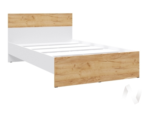 Кровать Юнона 1;2м (белый/дуб крафт золотой)