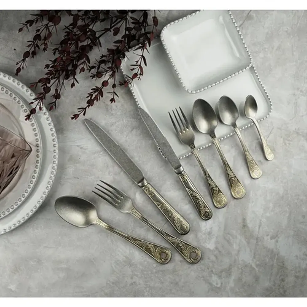 Ложка кофейная 11,2 см матовая с золотом Lord Vintage Style P.L. Proff Cuisine [12]
