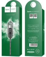 Кабель HOCO X14 USB-microUSB 2.4A 1м Nylon Black