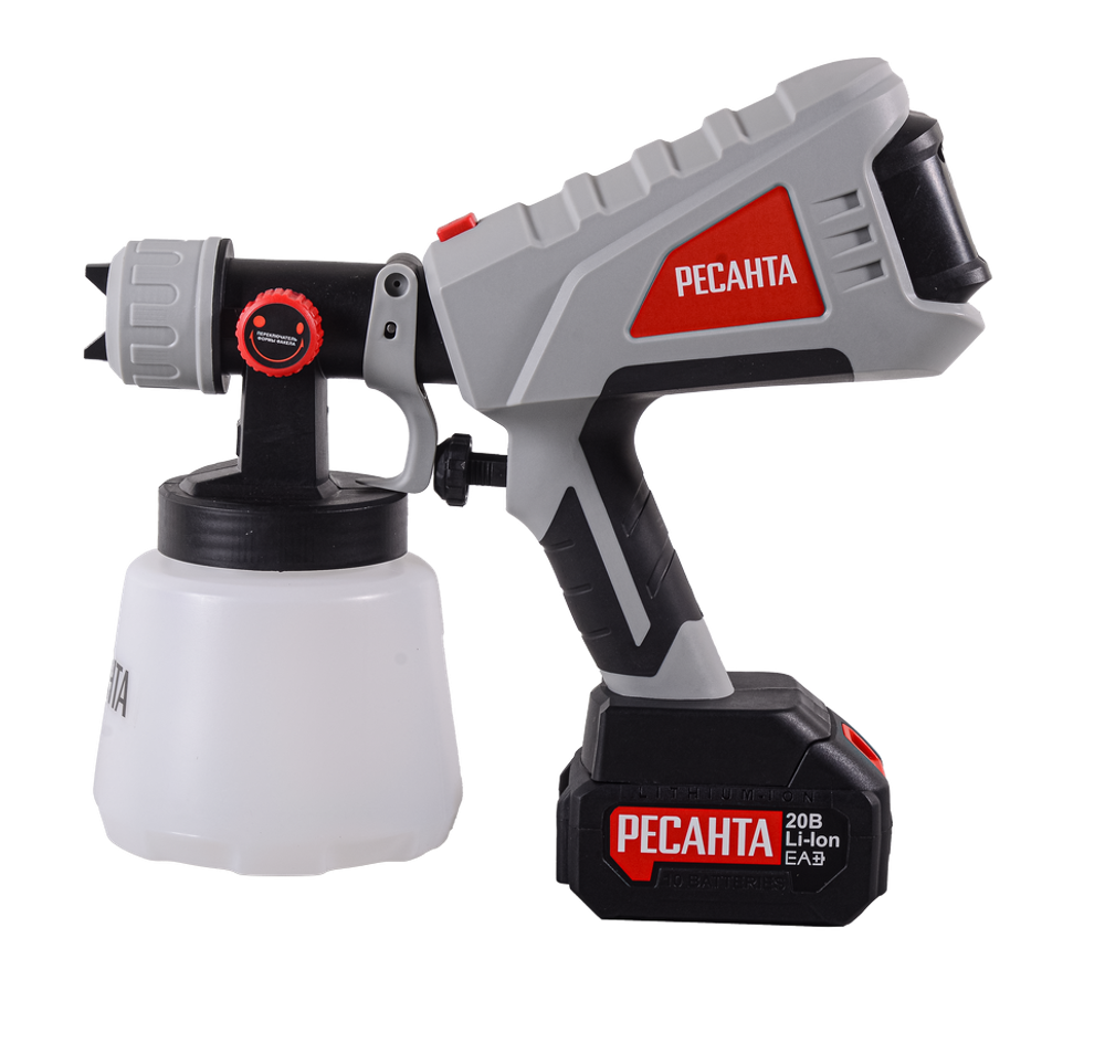 Краскопульт аккумуляторный АКП-20Li (в комплекте 1 акб и ЗУ) Ресанта