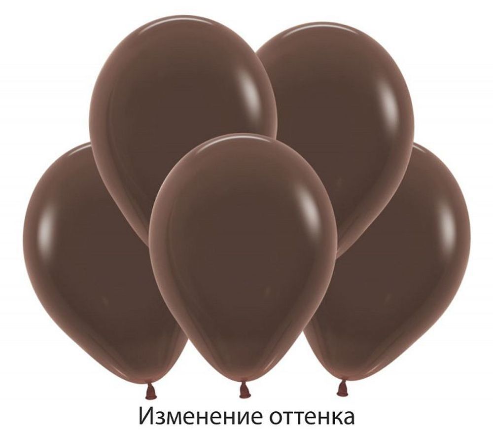 Шар (12''/30 см) Шоколадный (076), пастель, 25 шт.