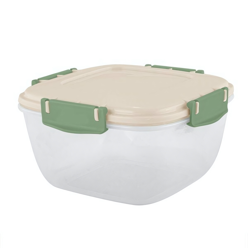 Контейнер для продуктов Green Republic герметичный 0,7л квадратный, лён