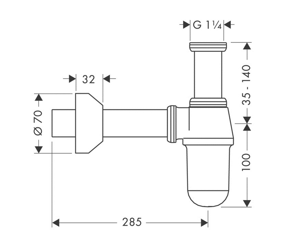 Сифон-стакан, 1¼’ 52010000