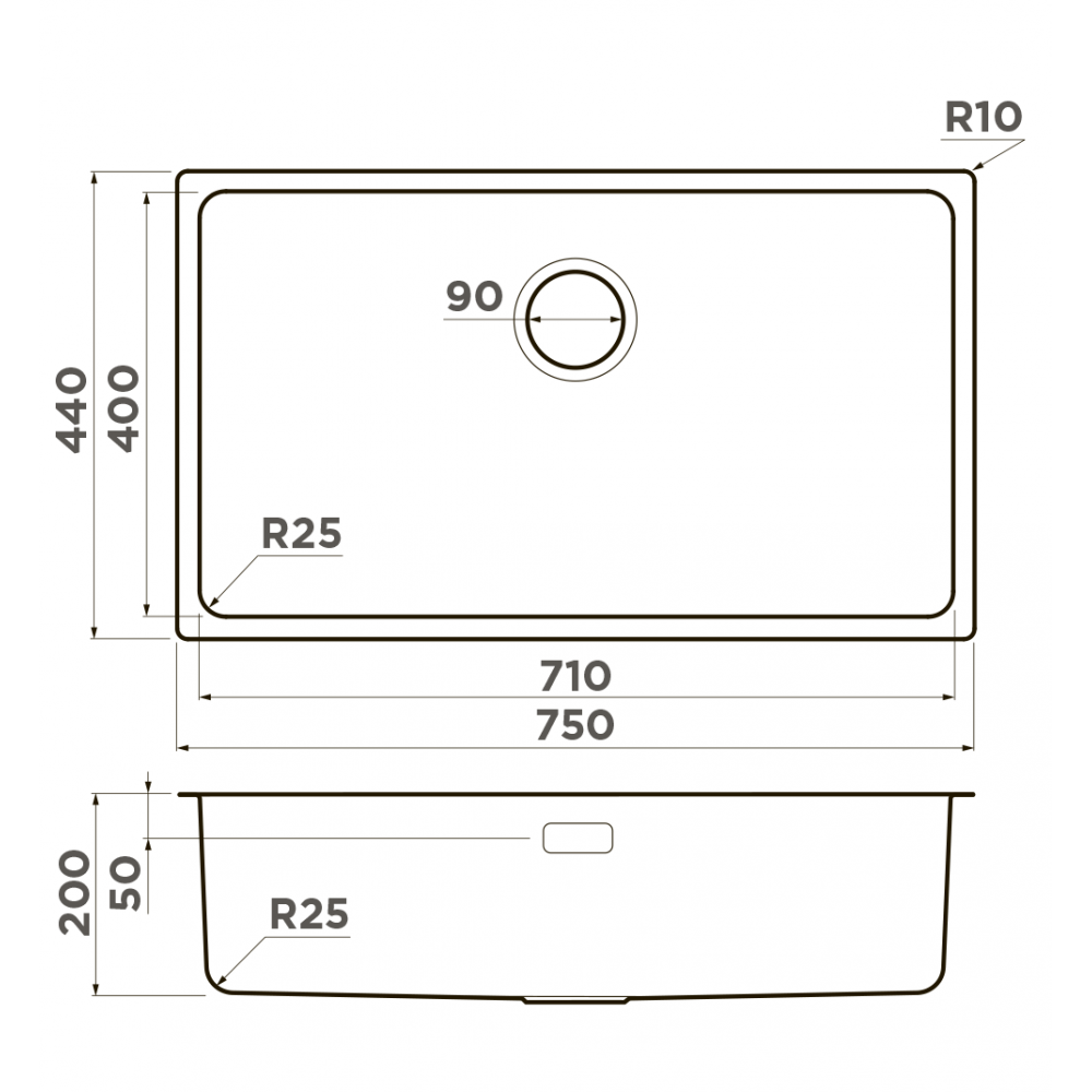 Кухонная мойка Omoikiri Tadzava 75-U/I-IN