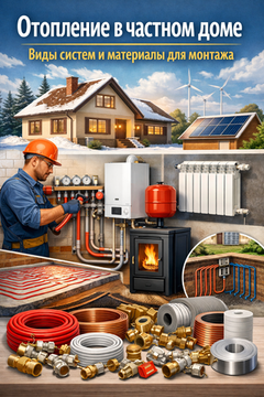 Отопление в частном доме — виды систем и материалы для монтажа