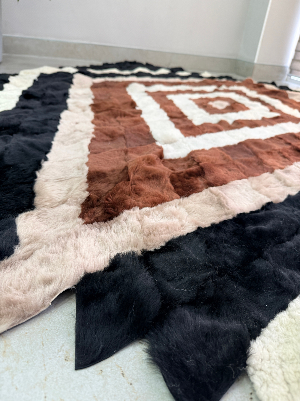 Покрывало меховое ковер из шкуры овчины