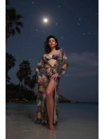 Купальник раздельный бикини с накидкой завязки