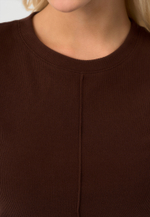 Платье трапеция коричневое