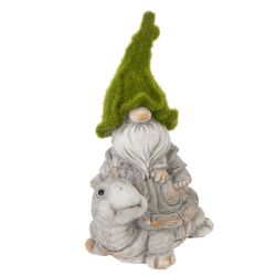 GAEM Фигурка декоративная "Гном на черепахе", L12 W8 H18 см