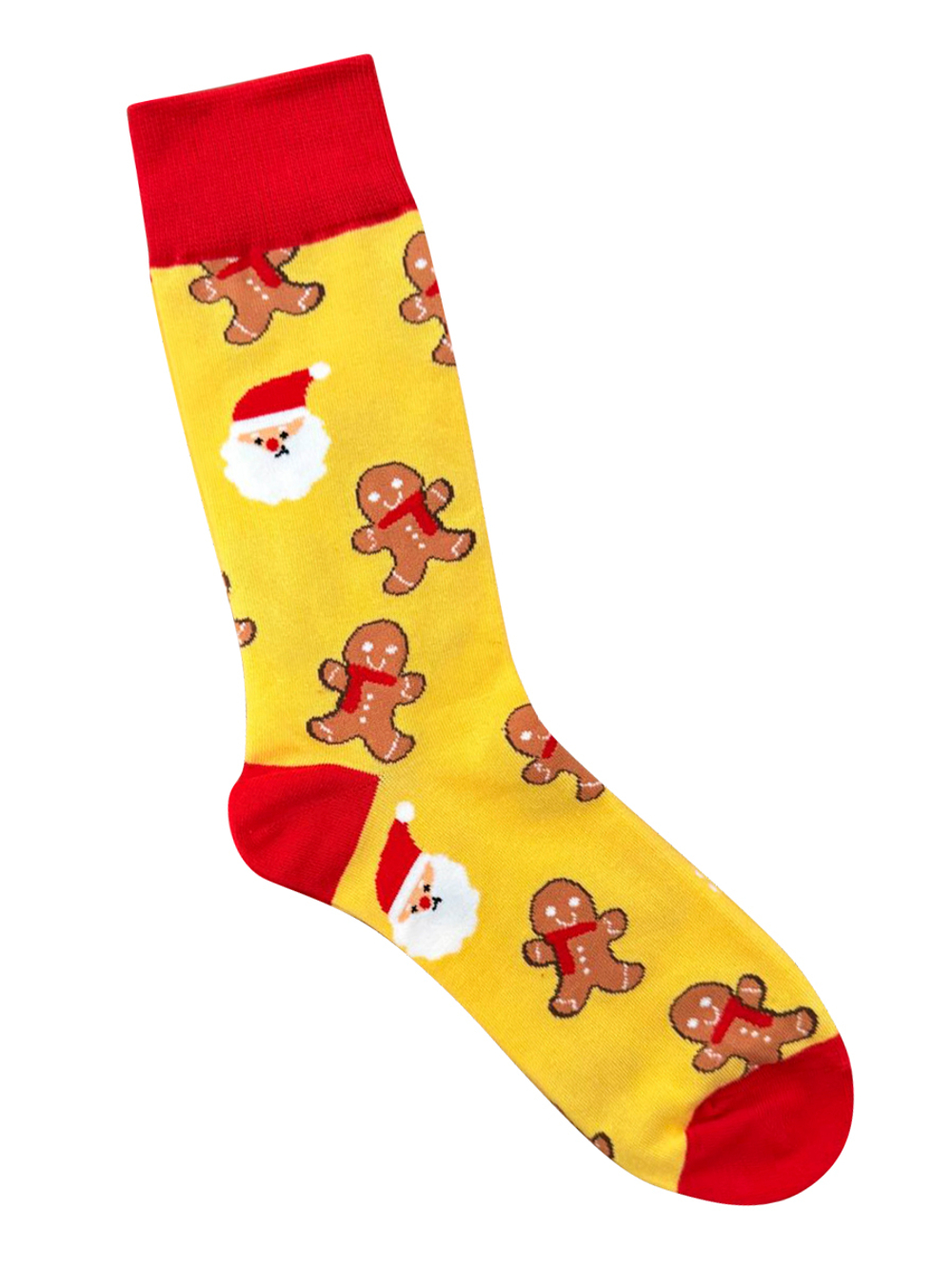 Носки НГ р.35-40 "Happy NY" Пряники на Жёлтом