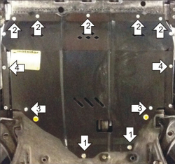 Защита стальная 2мм Д;КПП Suzuki Vitara; SX4 2013-2021г MOTODOR.02419