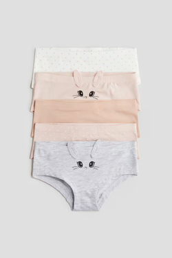 H&M Набор из пяти пар трусиков, розовый