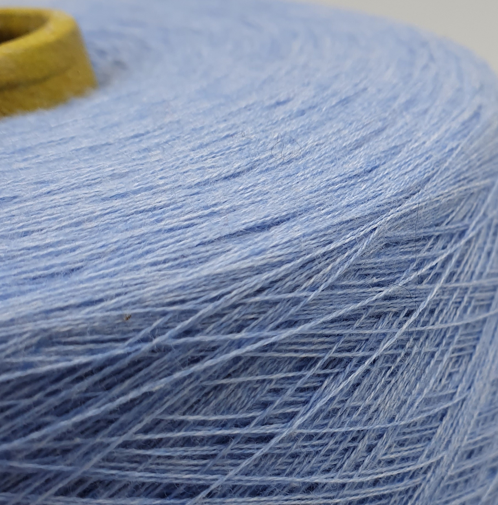 Пряжа Emilcotoni SPa RealWool 2/50 (60% пима хлопок, 40% меринос),2500 м/100 гр, голубой винтаж