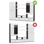 Готовая гостиная Woodville Jimenez дуб венге, белый глянец