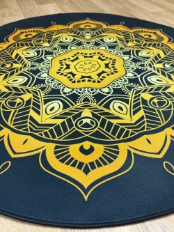 Круглый безворсовый ковер 120х120 для дома