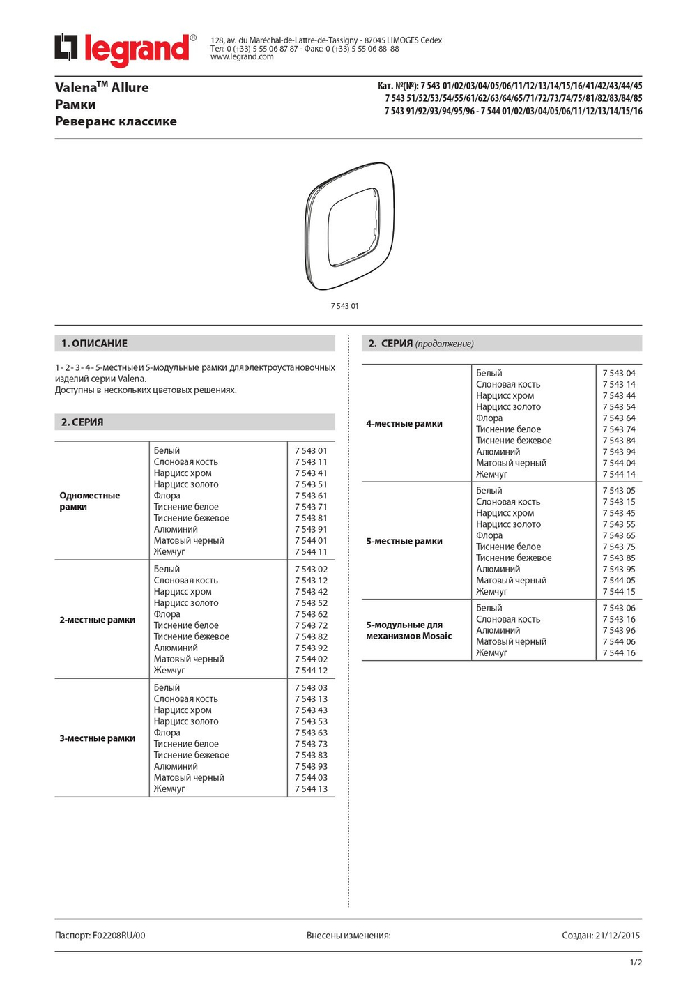 Legrand Valena ALLURE Матовый черный Рамка 5-ая 754405. Товар уцененный