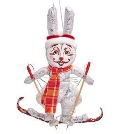 РусКукла RK-459/1 Кукла подвесная «Кролик на лыжах»