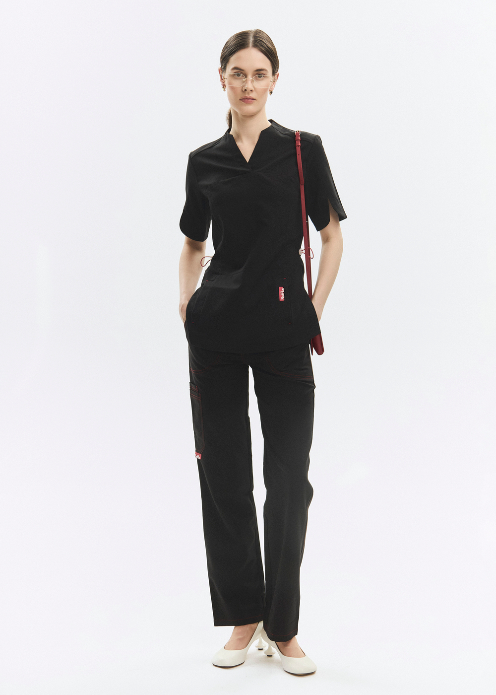 Топ медицинский женский Ньюлук, черный