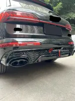 Диффузор с насадками на выхлоп в стиле RSQ7 для AUDI Q7 4M Рестайлинг 2019 - 2024 Ауди