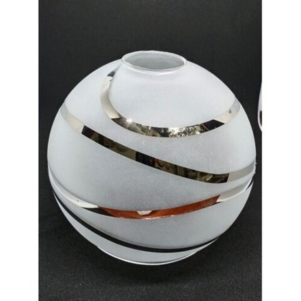 Плафон стеклянный "Серебряная полусфера"