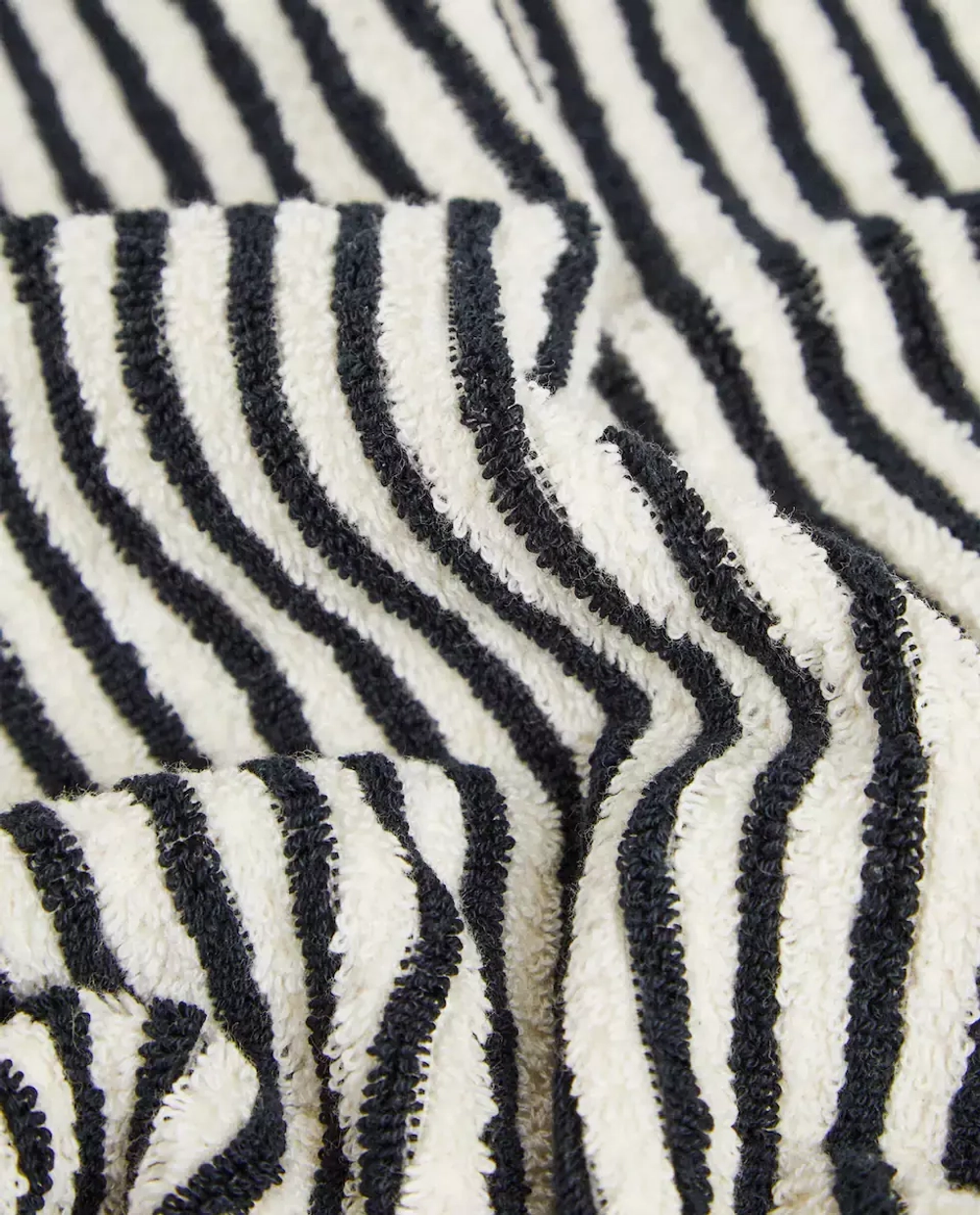 ZARA HOME ПОЛОТЕНЦЕ В ПОЛОСКУ, ЧЕРНЫЙ