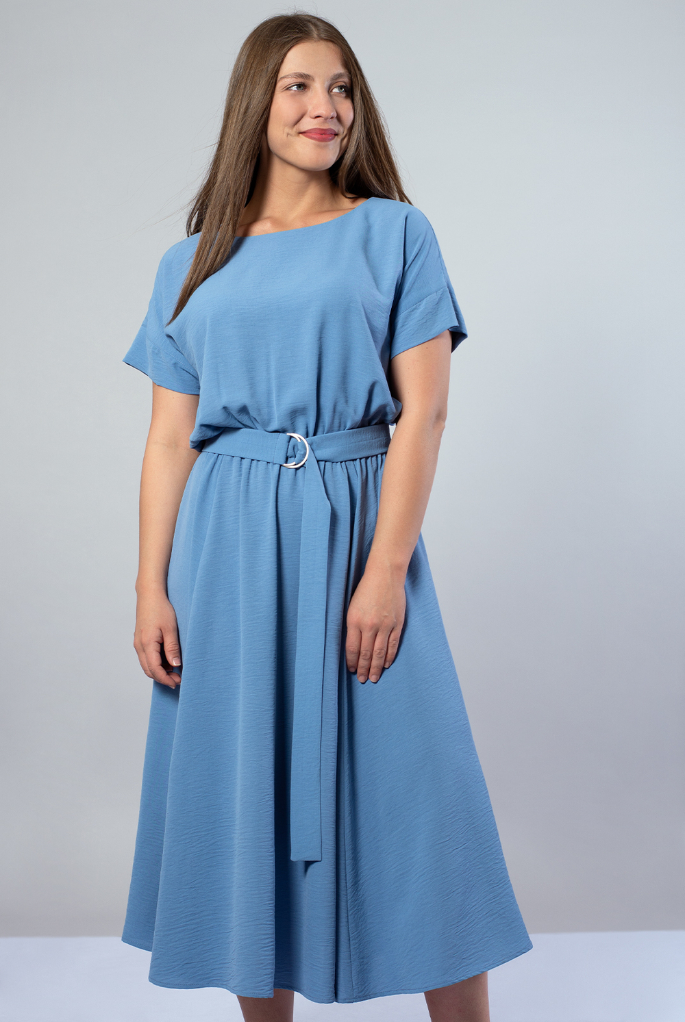 Платье женское 3989зп, Серо-голубой #30СГ053989зп
