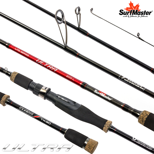 Спиннинг штекерный угольный 2 колена Surf Master Ultra L (1-10) 2,4 м