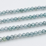 Фианит (кубический цирконий), цвет морской волны, размер 3 мм, цена за нить около 130 шт (38 см)