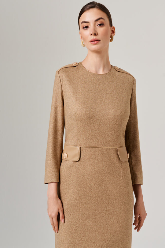 51597 Платье женское (кофейно-бежевый)