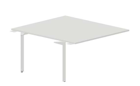 Составной стол на 2 рабочих места 138х156,6х75см (без отверстий) - приставной элемент