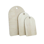 Набор досок фанерных 3шт. 6 мм, овал., 22,5х13,5х0,5 см.27х15,5х0,5 см. 33,5х20х0,5 см