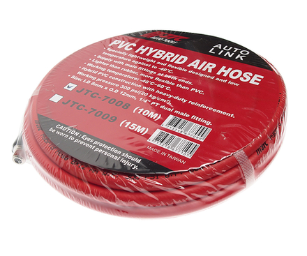 Шланг пневматический 8х12мм L=10м штуцер 1/4'' ПВХ JTC